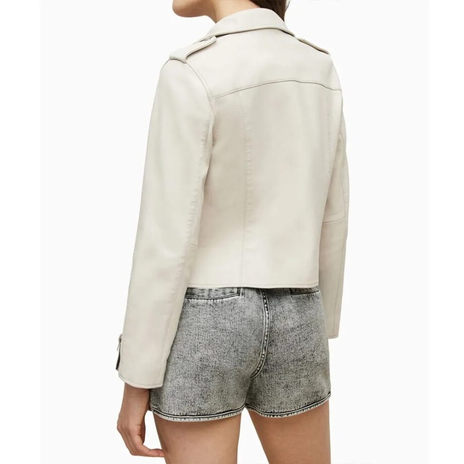 Antonia Lofaso Beachside Brawl White Leather Jacket