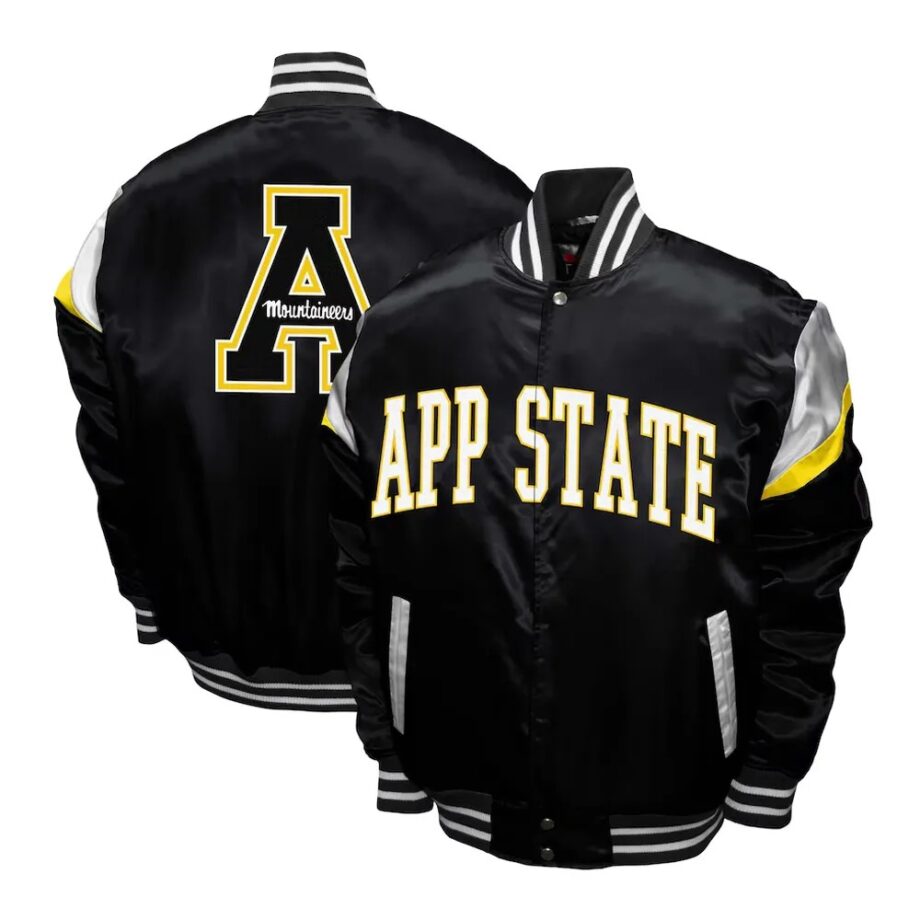 Appalachian State Mountaineers Power Black Satin Jacket
