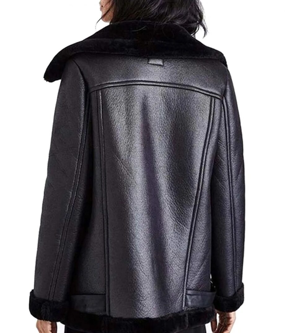 Nathalie Emmanuel Shearling Jacket