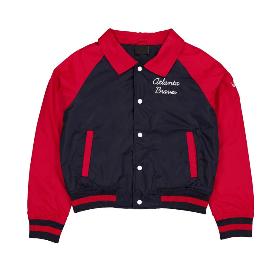 Atlanta Braves Black & Red Throwback Jacket