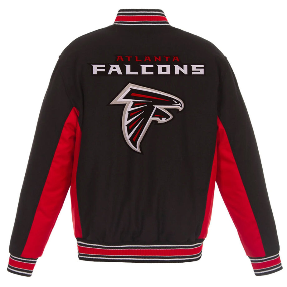Atlanta Falcons Black & Red Varsity Wool Jacket
