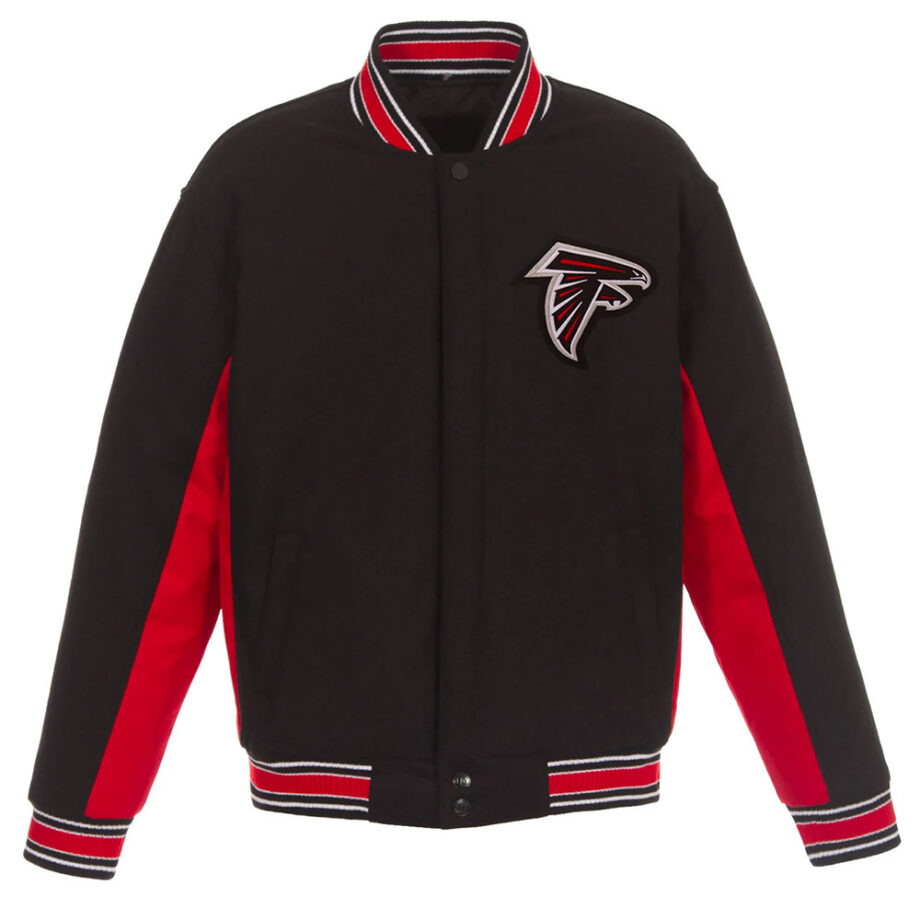 Atlanta Falcons Black & Red Varsity Wool Jacket