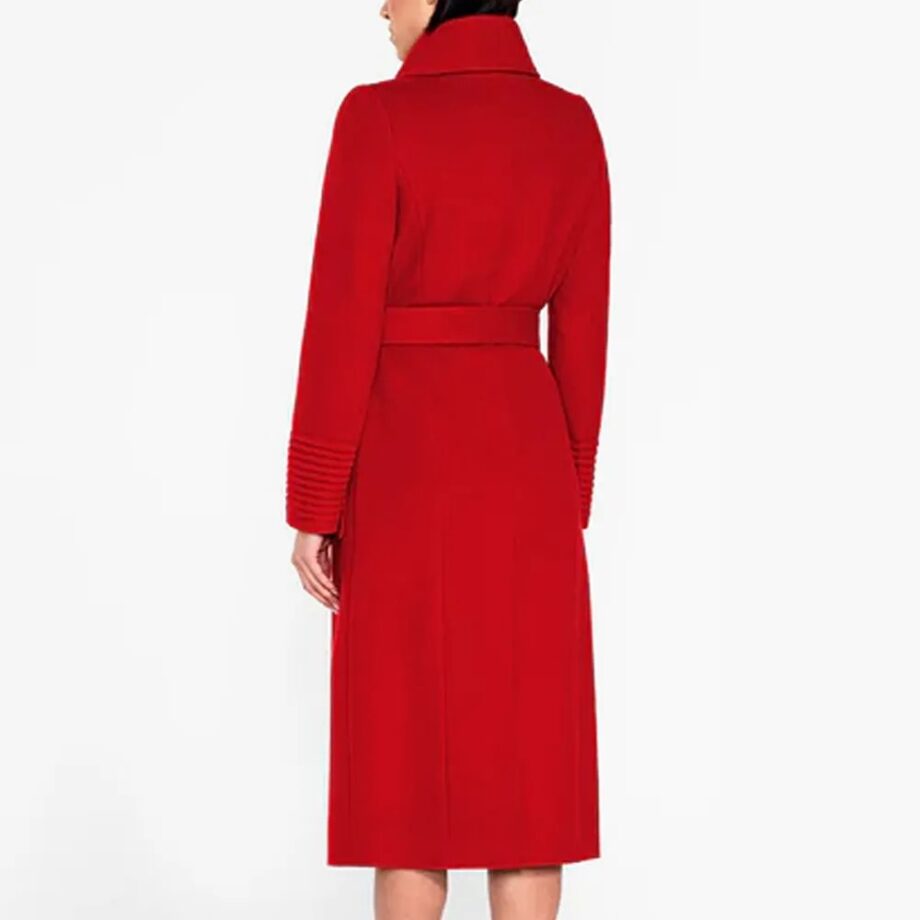 Baby Alpaca Long Wide Collar Wrap Coat