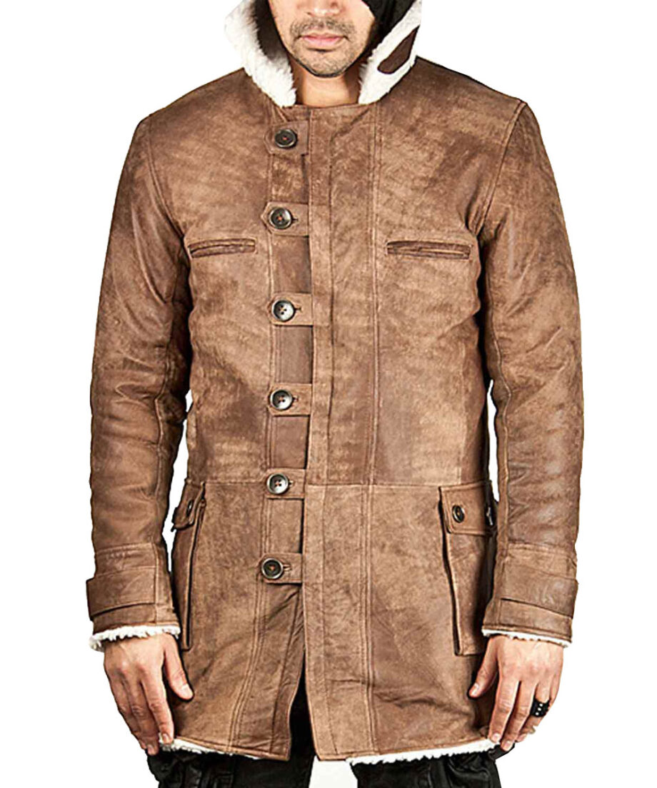The Dark Knight Rises Bane Shearling Leather Coat