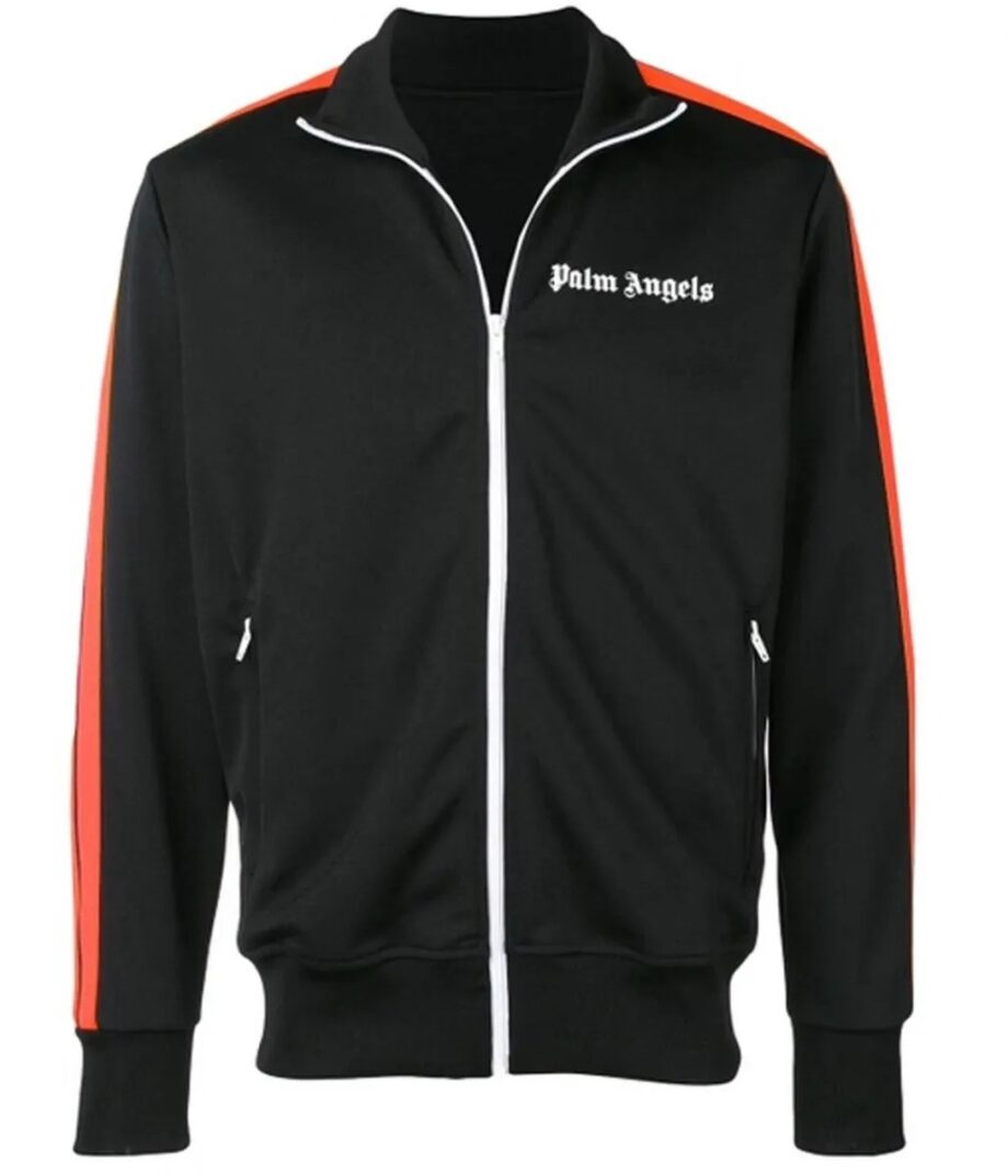 Palm Angels Black and Orange Track Jacket
