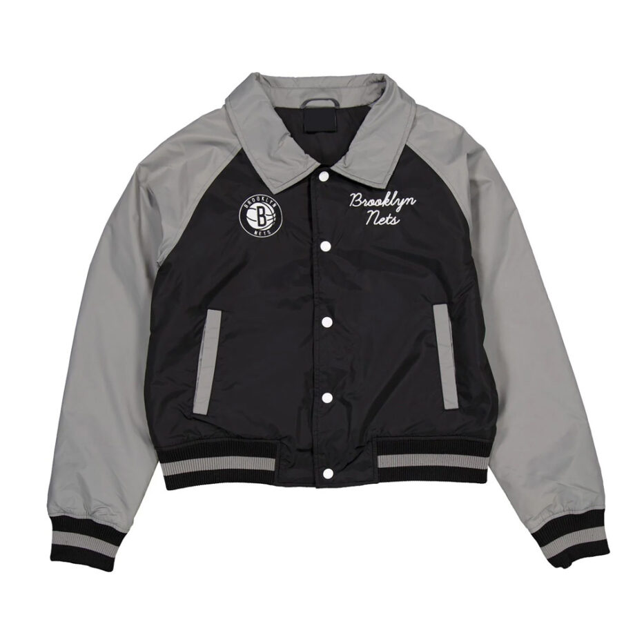Brooklyn Nets Black & Gray Throwback Jacket