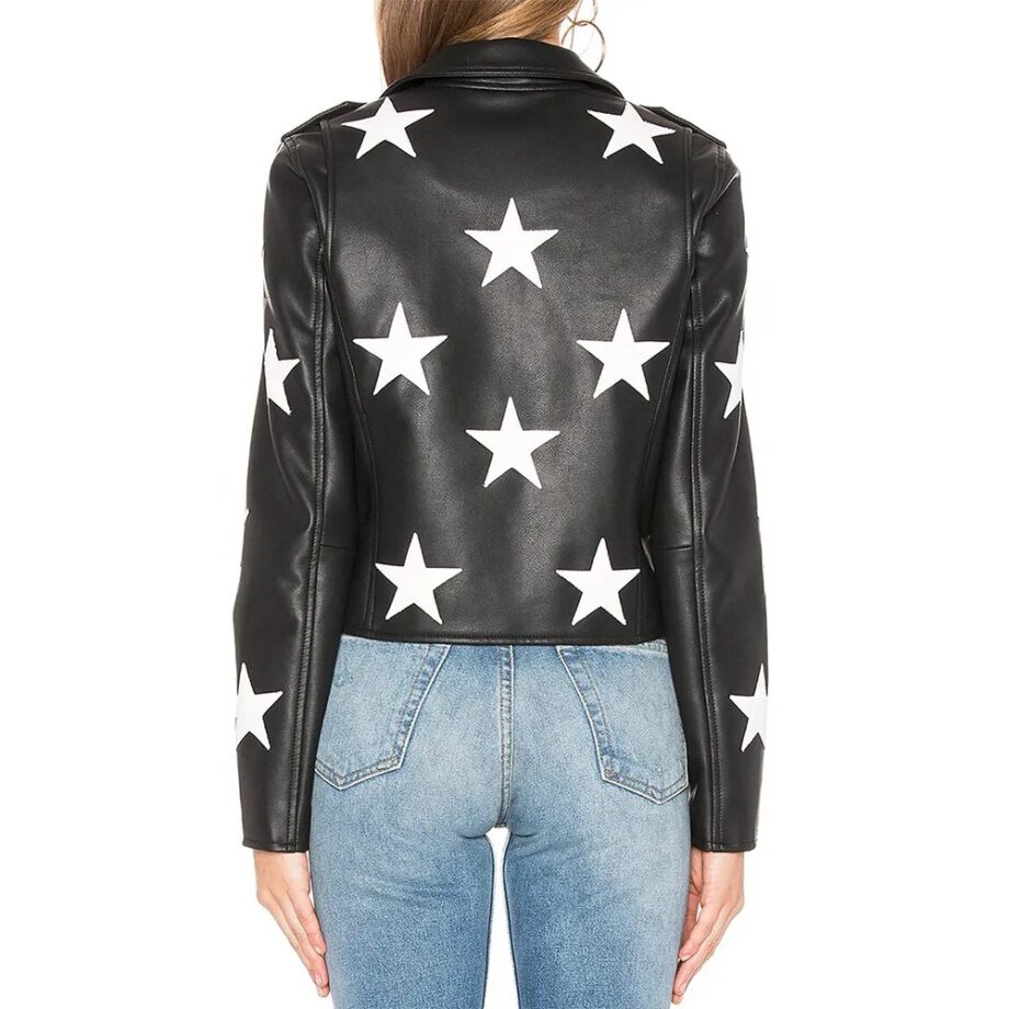Sarah Jeffery Star Leather Jacket