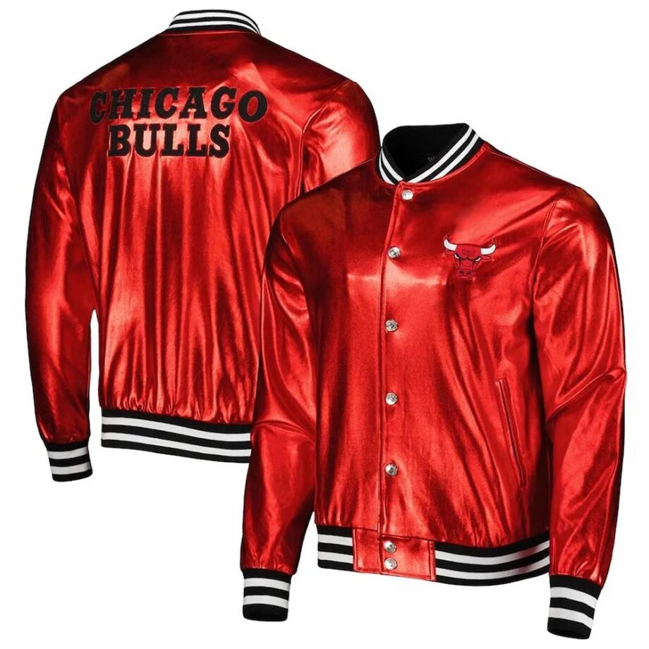 Chicago Bulls Metallic Red Jacket
