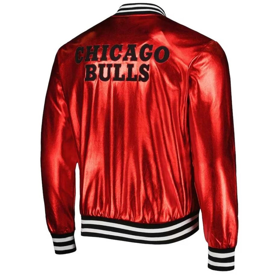 Chicago Bulls Metallic Red Jacket