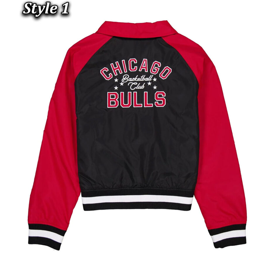 Chicago Bulls Black & Red Throwback Jacket