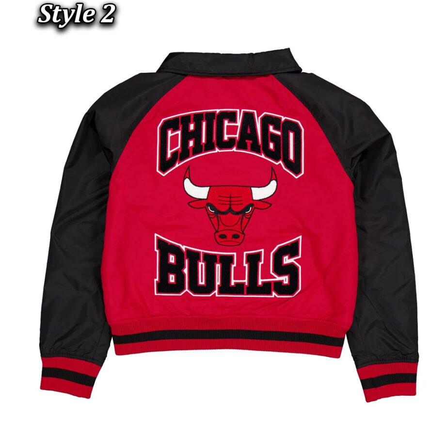 Chicago Bulls Black & Red Throwback Jacket