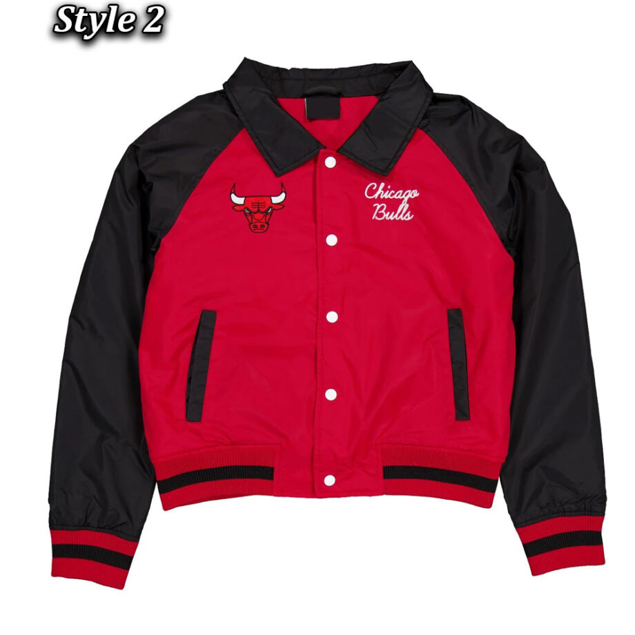 Chicago Bulls Black & Red Throwback Jacket