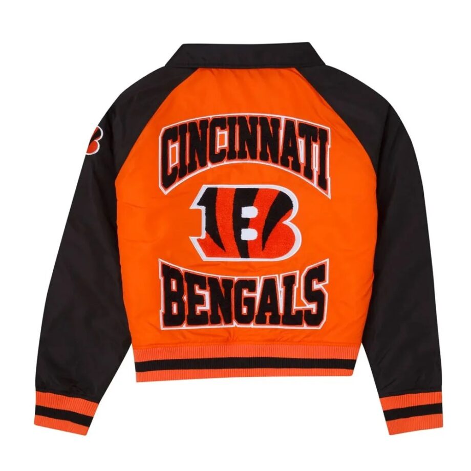 Cincinnati Bengals Orange and Black Throwback Jacket