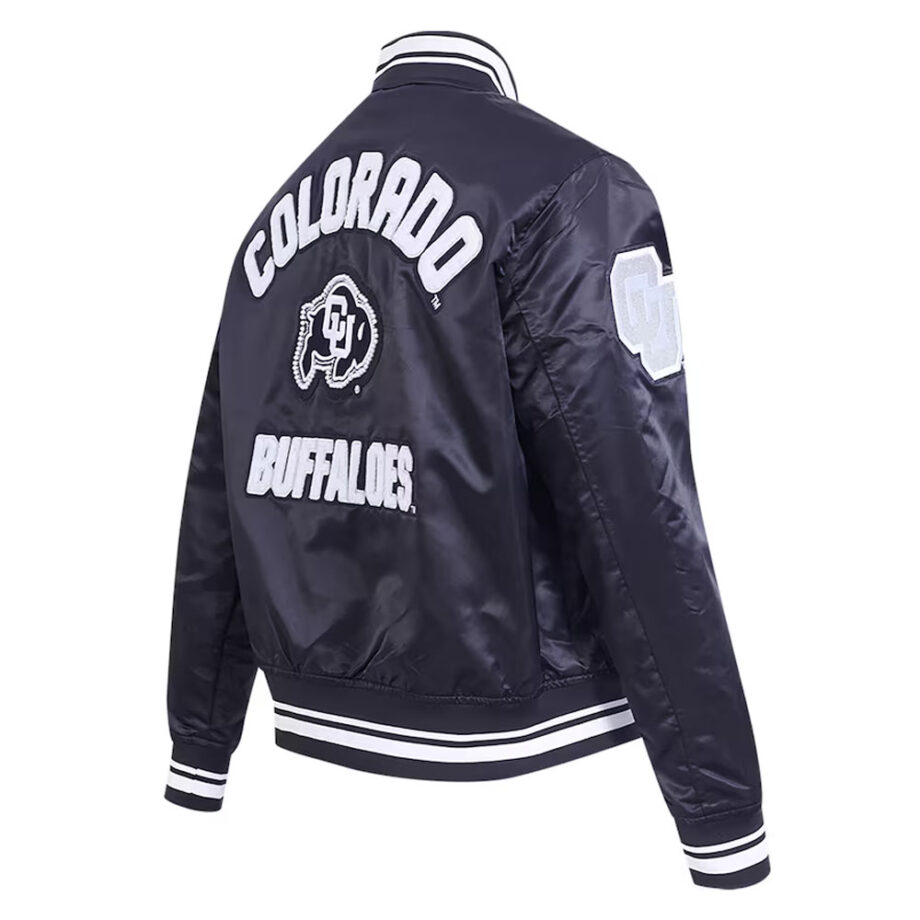 Colorado Buffaloes Pearl Navy Satin Jacket