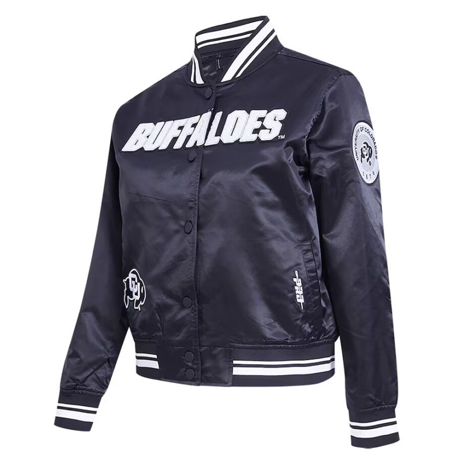Colorado Buffaloes Pearl Navy Satin Jacket