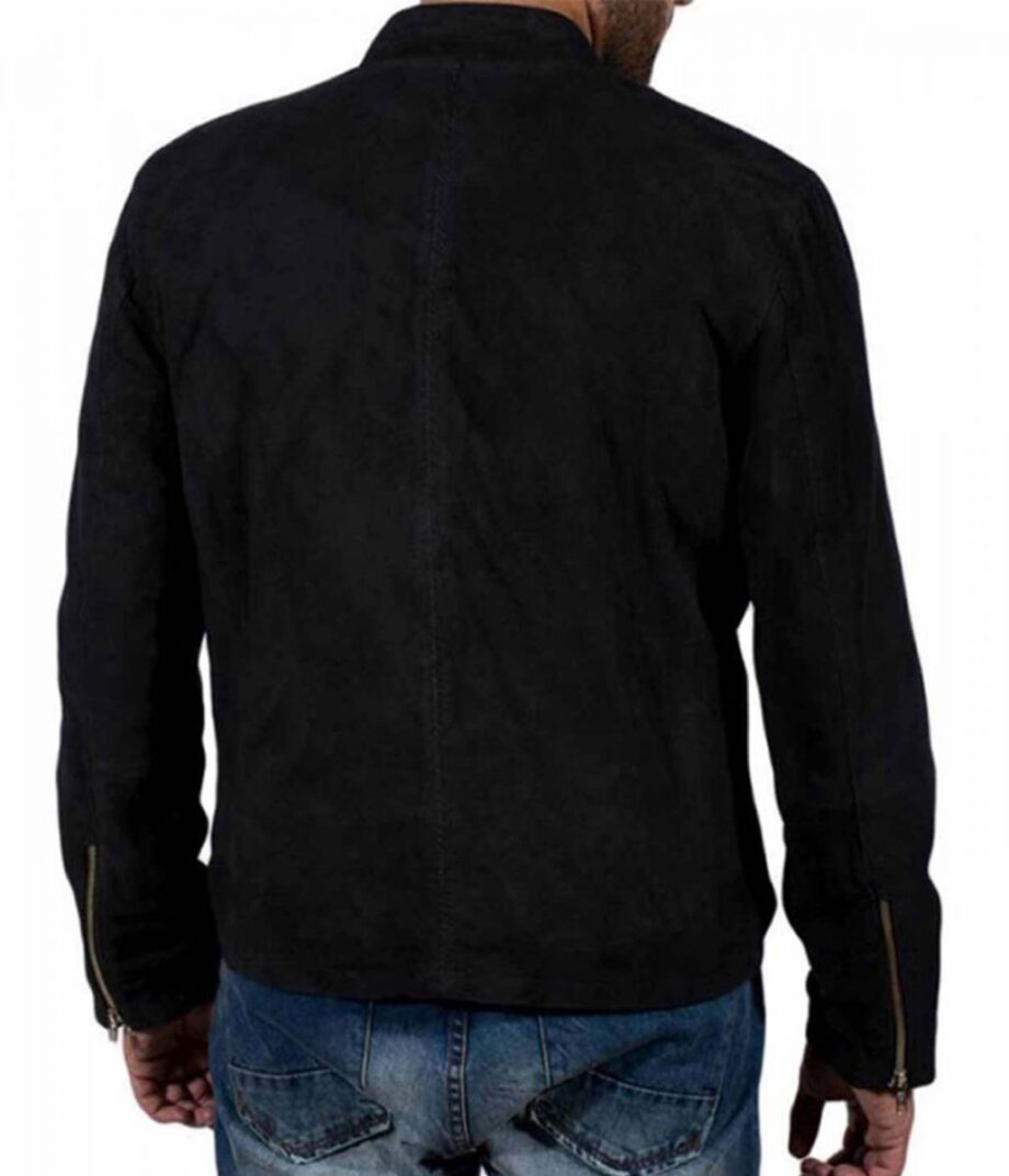 Spectre Daniel Craig Black Suede Leather Jacket