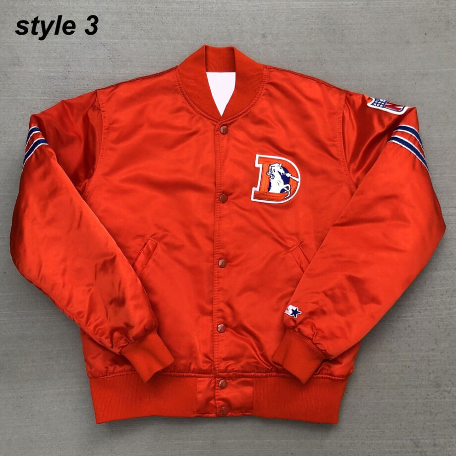 Denver Broncos Red Satin Jacket