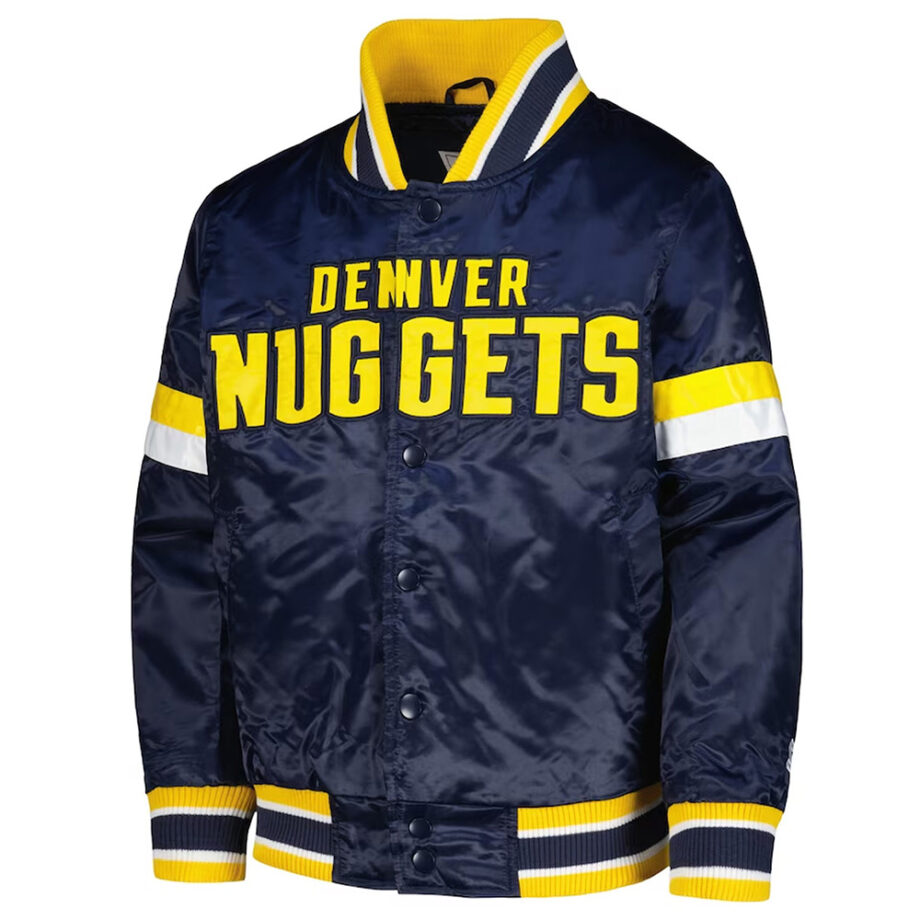Denver Nuggets Youth Navy Satin Jacket
