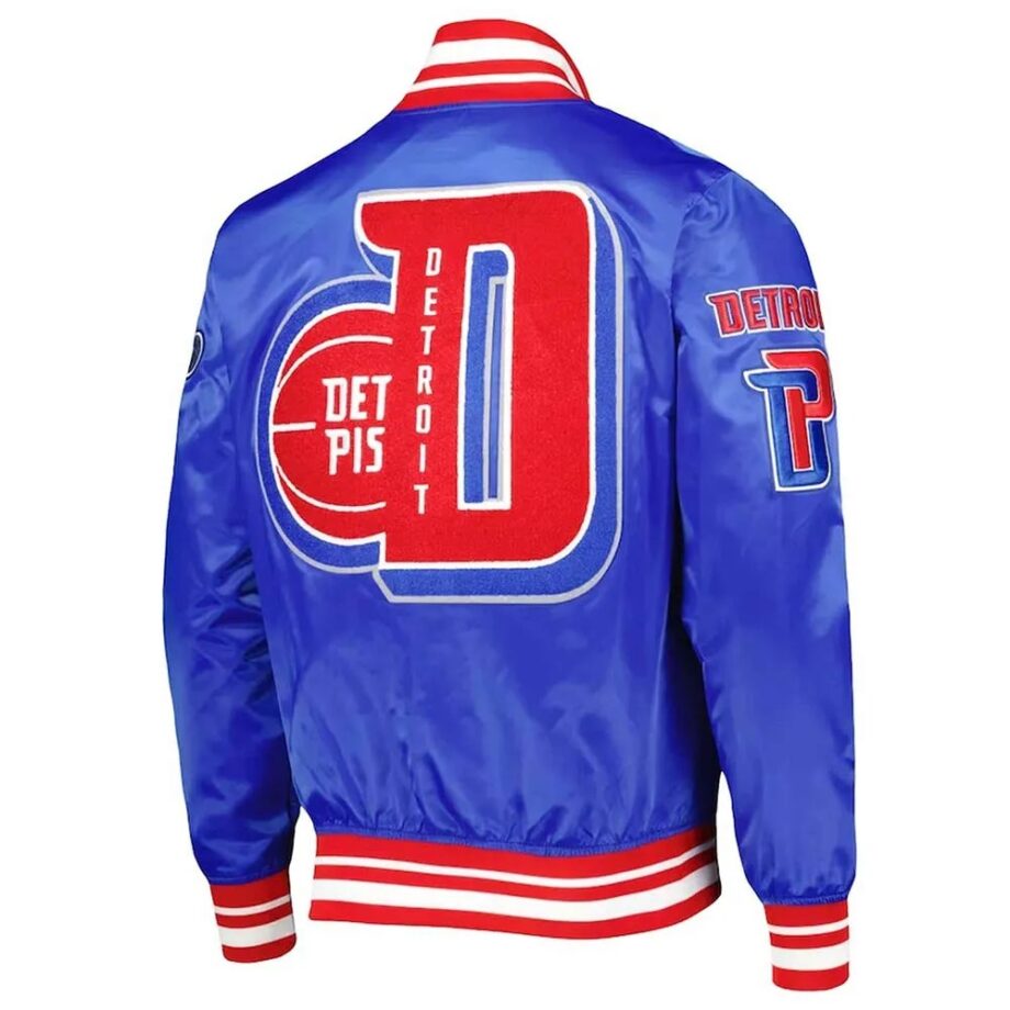 Detroit Pistons Finals 3x Champions Royal Satin Jacket