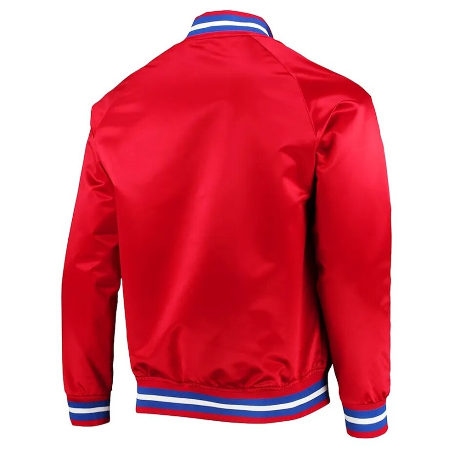 Detroit Pistons Red Lightweight Satin Jacket