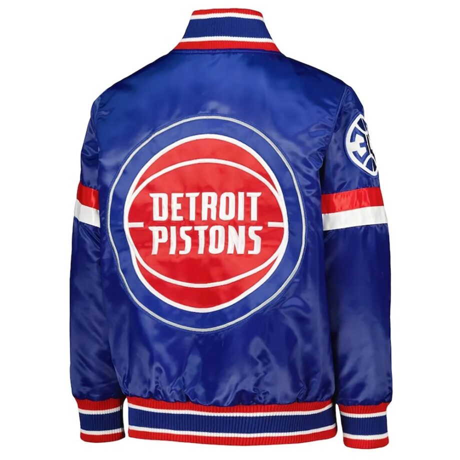 Detroit Pistons Youth Blue Satin Jacket
