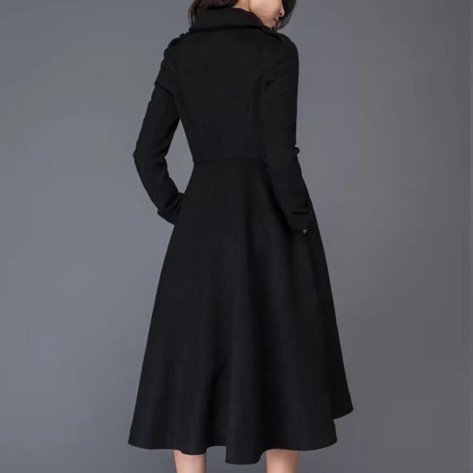 Women Swing Double Breasted Wool Coat