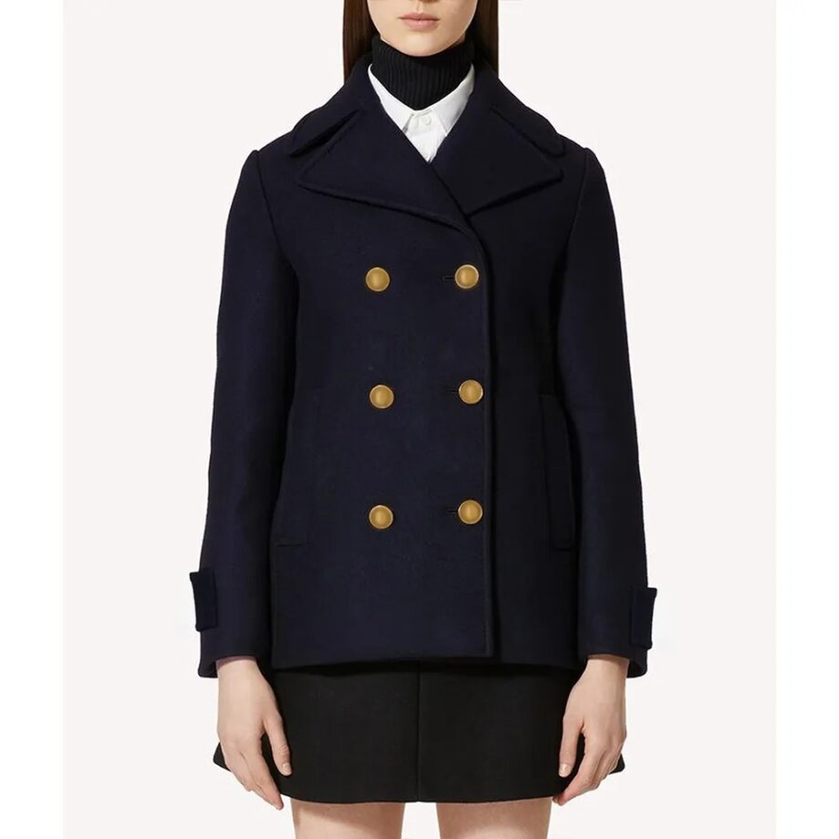 Nina Dobrev The Vampire Diaries Season 6 Peacoat