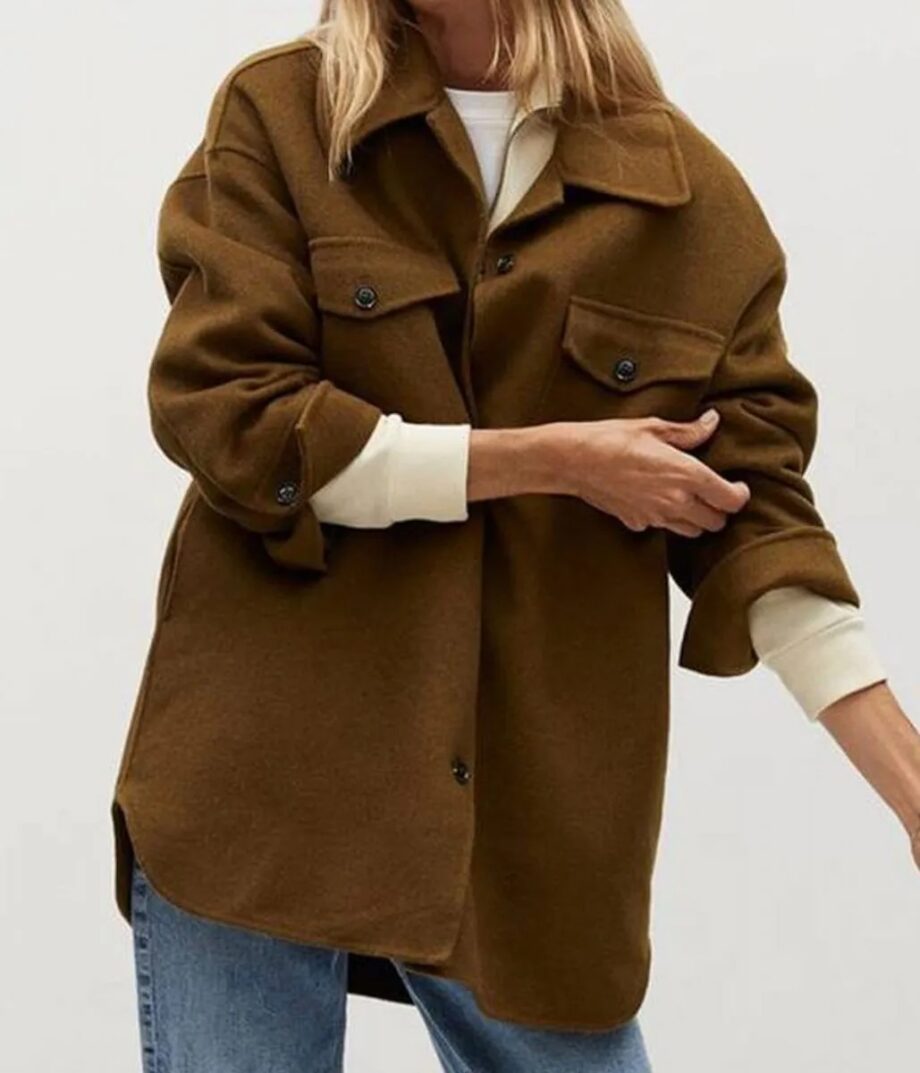 Lily Collins Emily in Paris Season 2 Brown Jacket