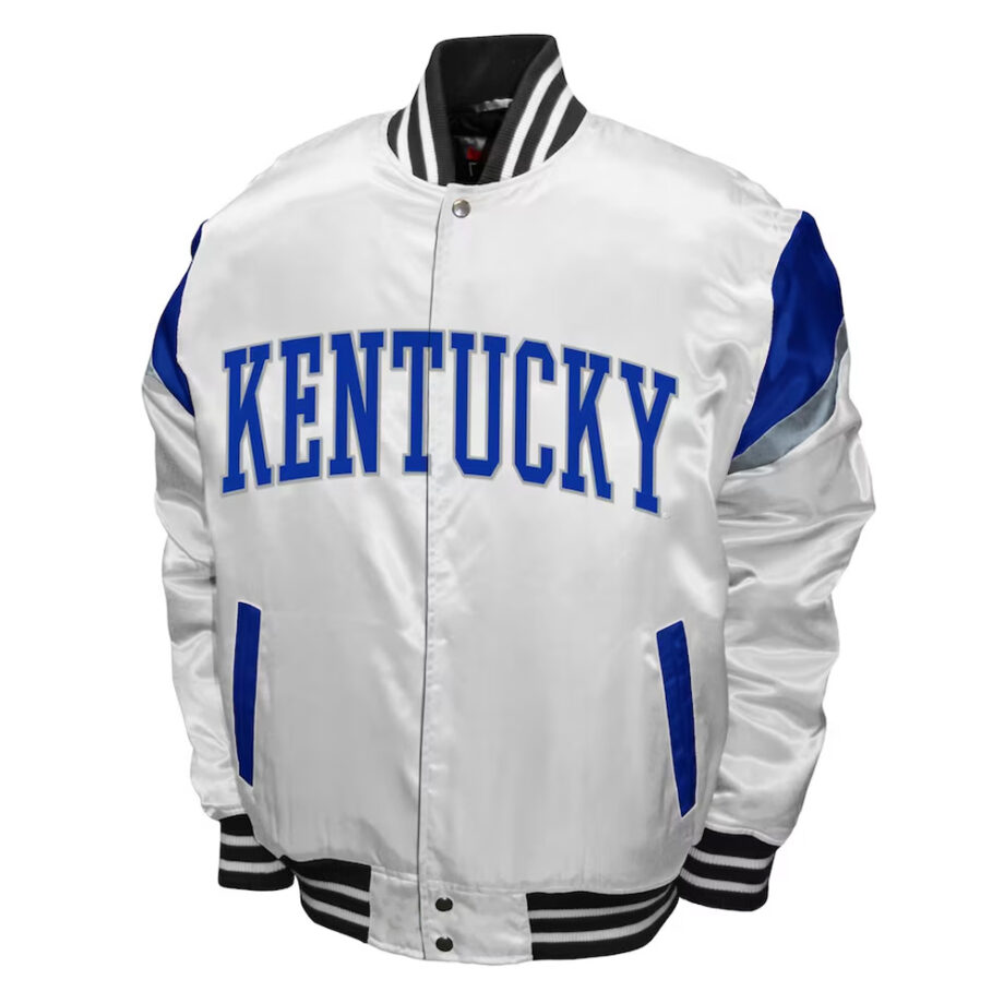 Kentucky Wildcats Power White Satin Jacket