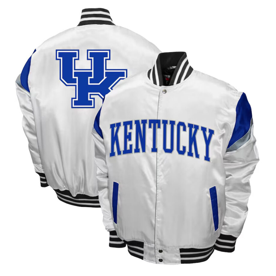 Kentucky Wildcats Power White Satin Jacket