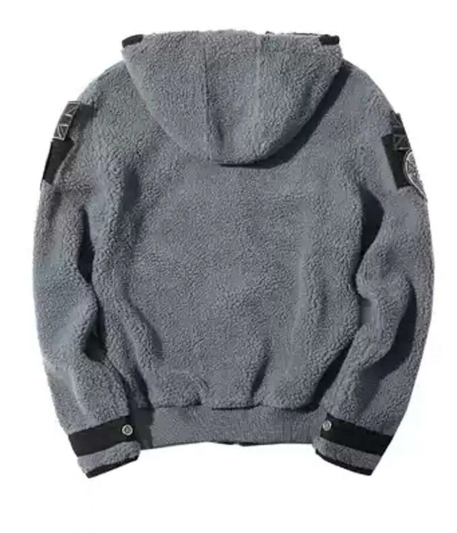 Ghost Call of Duty Sherpa Grey Hoodie
