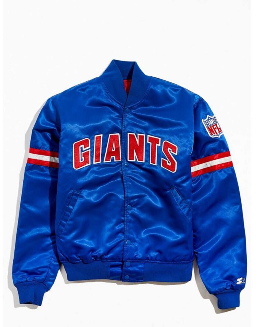 New York Giants Blue & White Satin Jacket