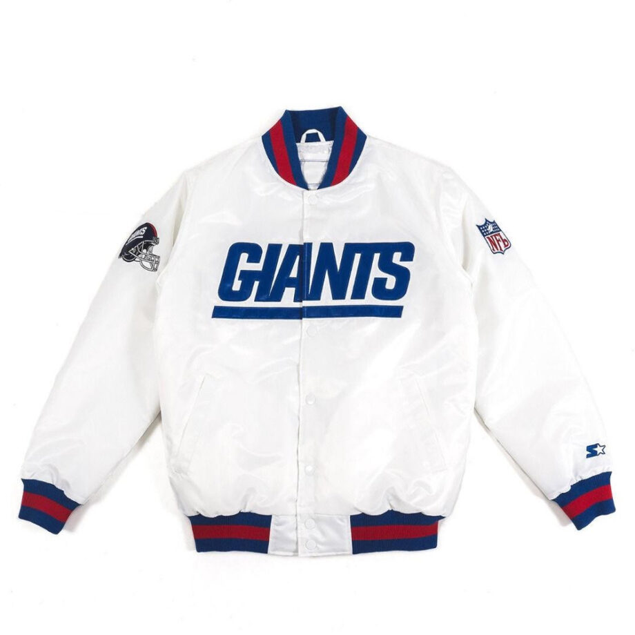 New York Giants Blue & White Satin Jacket