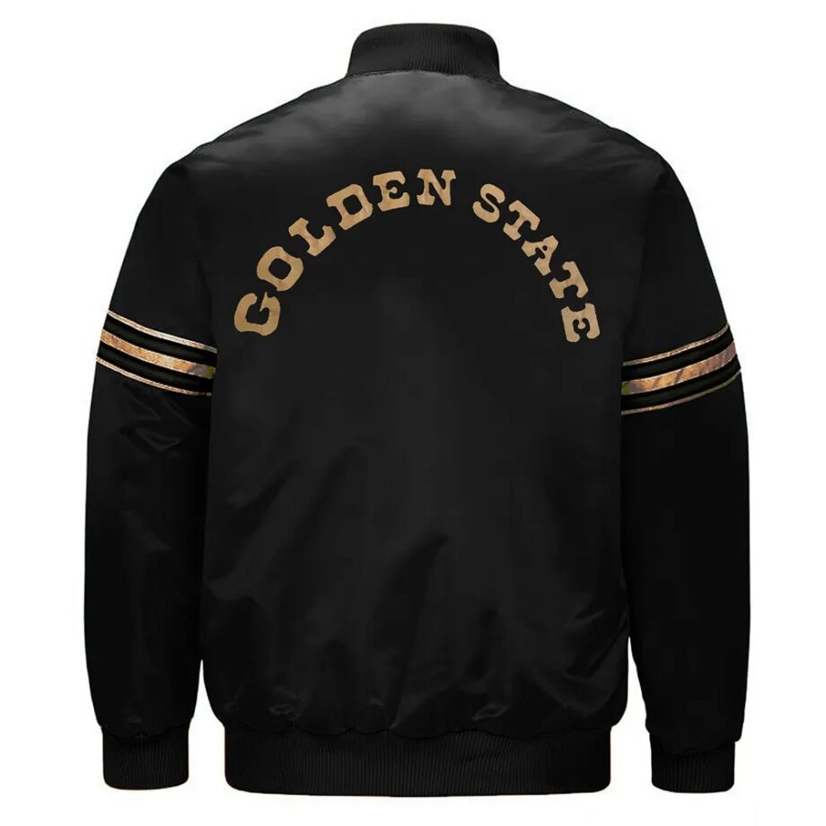 Golden State Warriors Classic Black Satin Jacket