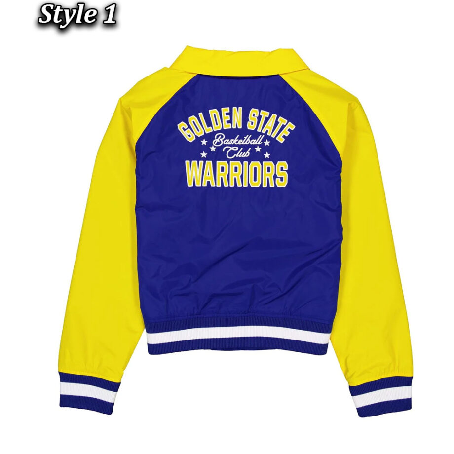 Golden State Warriors Royal & Yellow Throwback Jacket