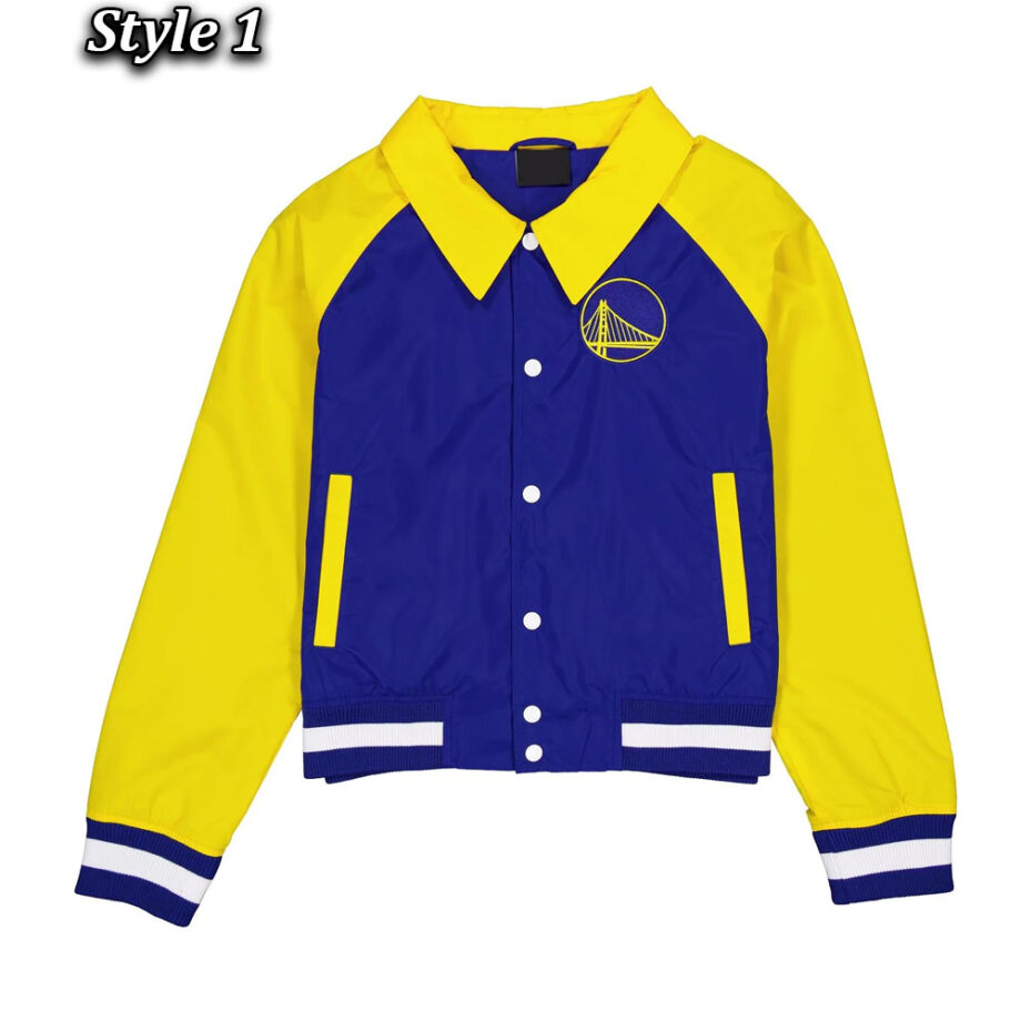 Golden State Warriors Royal & Yellow Throwback Jacket