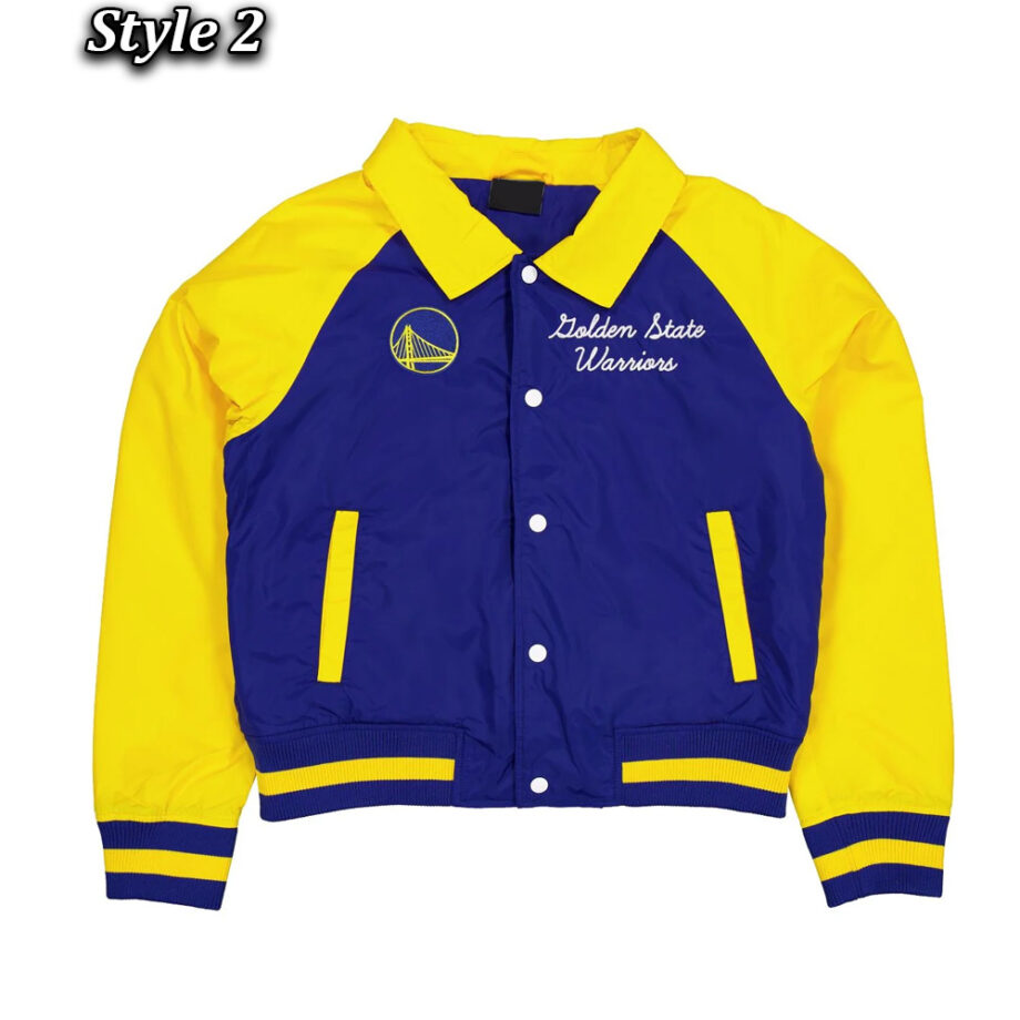 Golden State Warriors Royal & Yellow Throwback Jacket