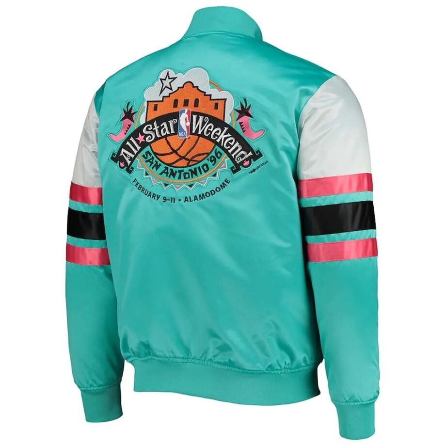 All-Star NBA Weekend 1996 Hardwood Classics Teal Satin Jacket