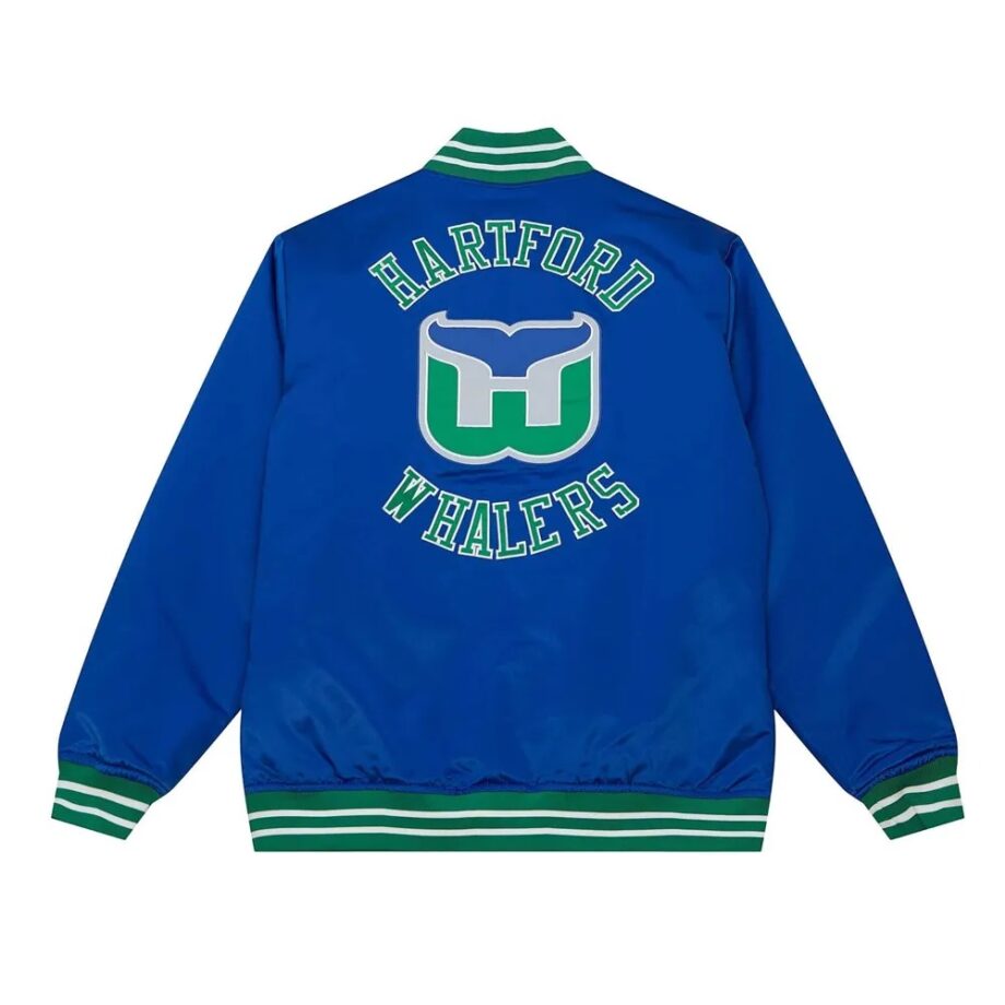 Hartford Whalers Heavyweight Royal Satin Jacket