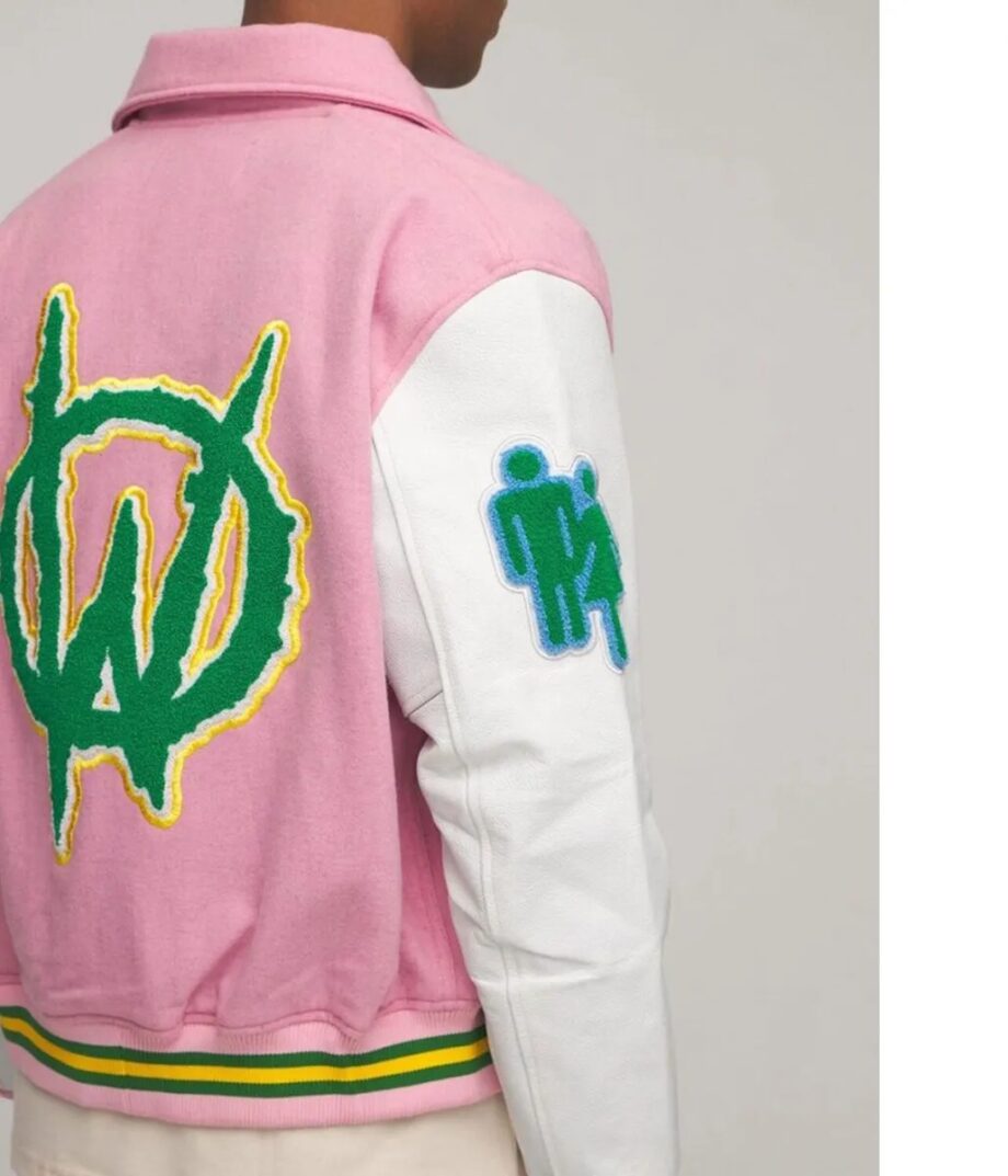 HF Homme Femme Pink Letterman Jacket