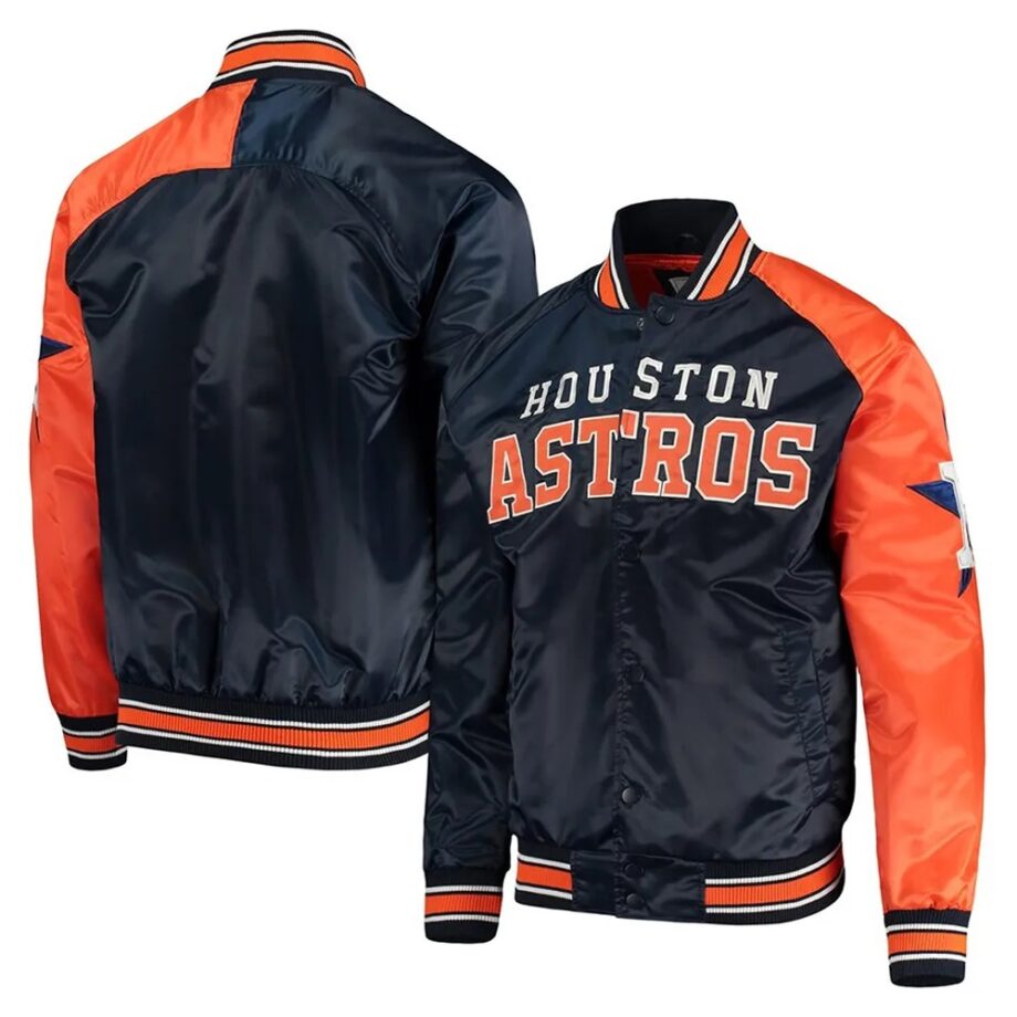 Navy Orange Houston Astros Dugout Spring Training Jacket