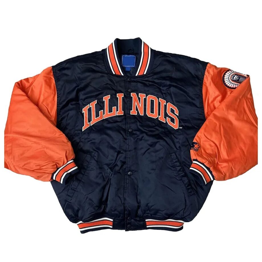 Vintage 90s Illinois Fighting Illini Jacket