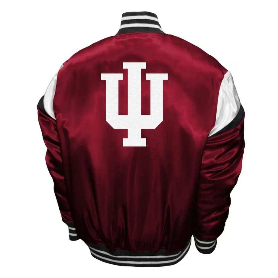 Indiana Hoosiers Power Burnt Red Satin Jacket