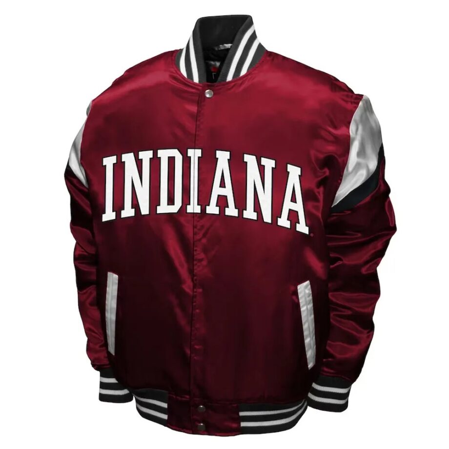 Indiana Hoosiers Power Burnt Red Satin Jacket