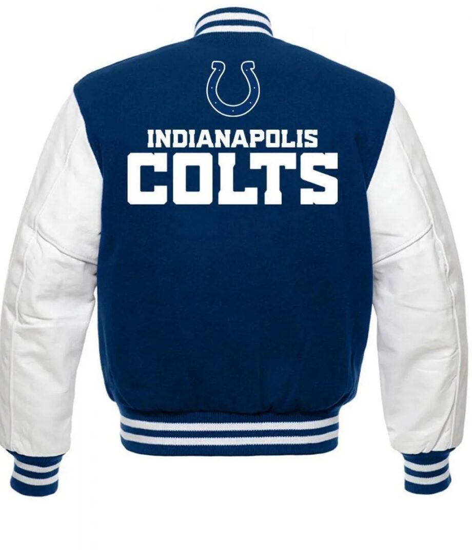 Indianapolis Colts Blue & White Letterman Jacket