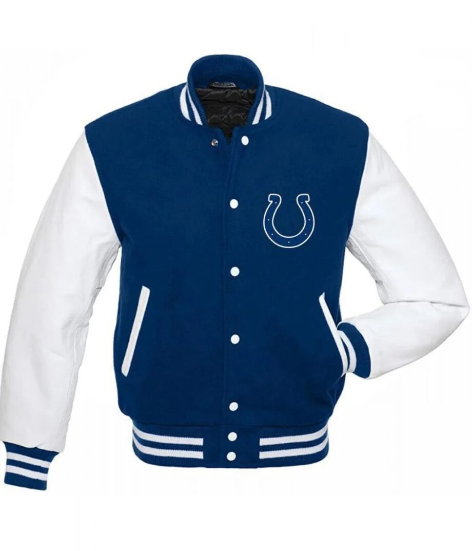 Indianapolis Colts Blue & White Letterman Jacket