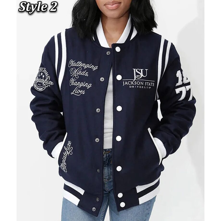 Jackson State University Navy Varsity Wool Jacket