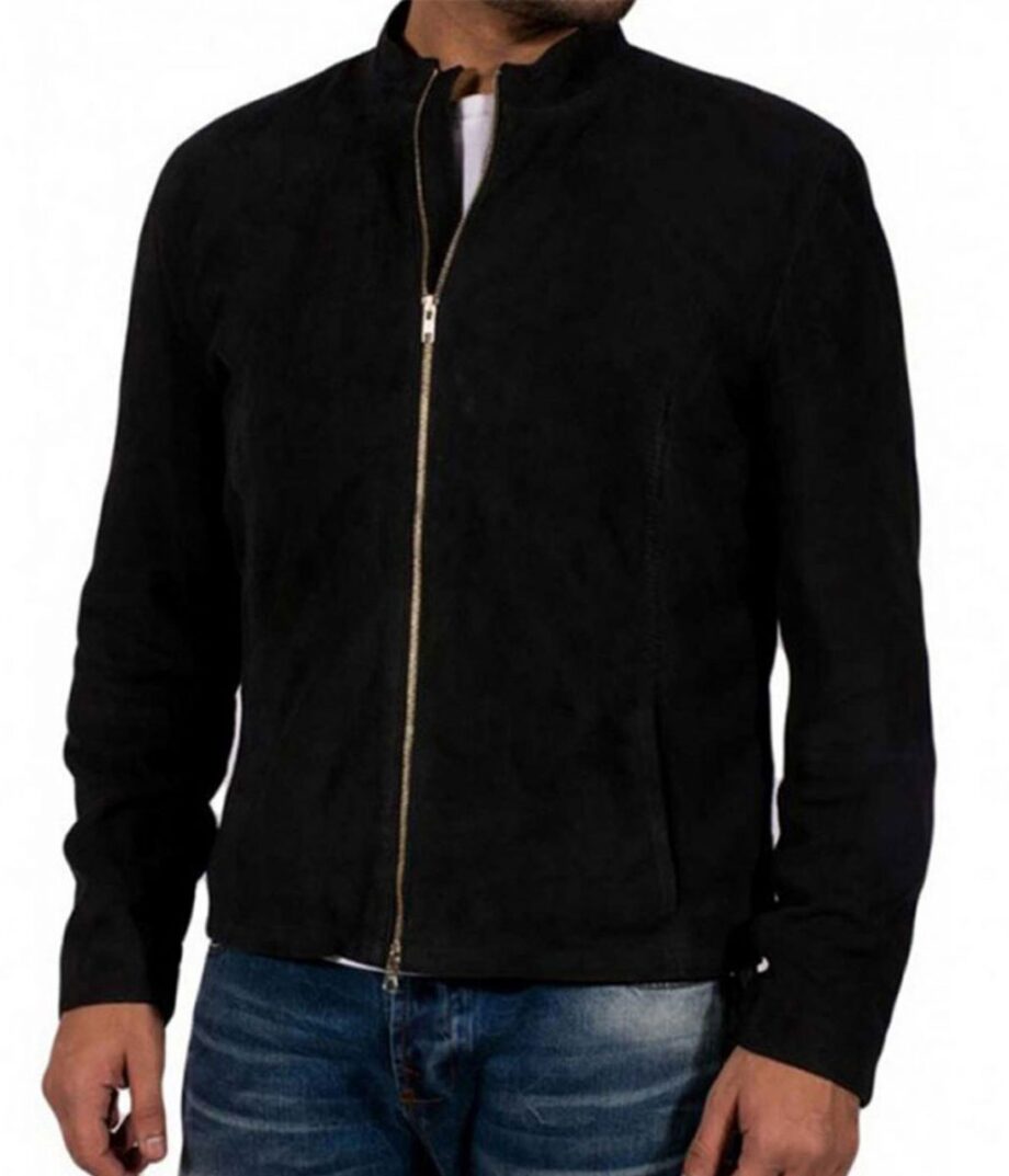 Spectre Daniel Craig Black Suede Leather Jacket