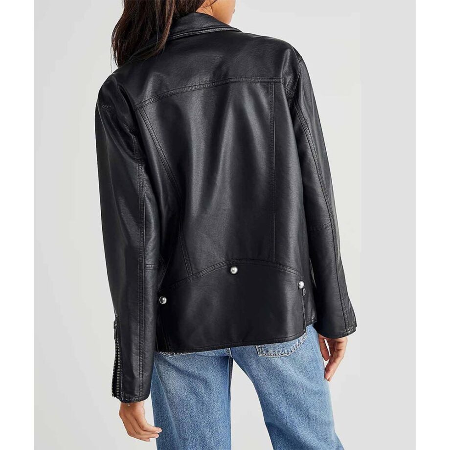 Womens Jealousy Leather Moto Jacket