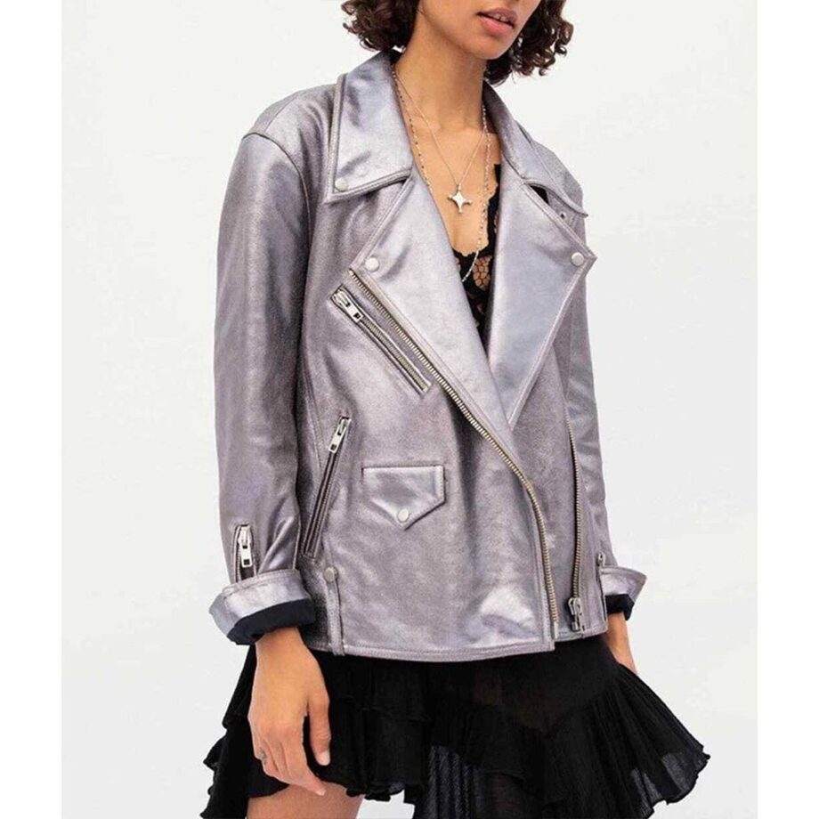 Womens Jealousy Leather Moto Jacket